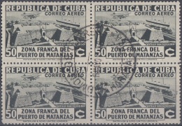 1936-273 CUBA REPUBLICA 1936 Ed. 289 50c ZONA FRANCA DE MATANZAS FUERTE SAN SEVERINO USED - Oblitérés