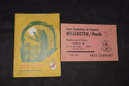 Livret Tarif 1964 Wellenstein Moselle Denis Athus Vin Viticulteur Viticole - Invoices