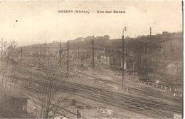 GRIGNY  ( Rhone )   GARE  Vue Sur BADAN - Grigny