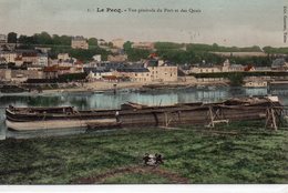 Le Pecq.. Le Port Sur La Seine Les Quais Péniches Batellerie Navigation - Le Pecq