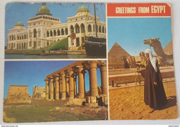 EGYPT - PORT SAID CANAL SUEZ ADMINISTRATION BUILDING - CAMEL RIDER AT THE PYRAMIDS - AMUN TEMPLE AT KRNNAK - Ohne Zuordnung