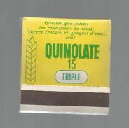 G-I-E , Tabac , Boites , Pochette D'ALLUMETTES , 2 Scans ,  Publicité  , Produit Phytopharmaceutique QUINOLATE 15 - Matchboxes