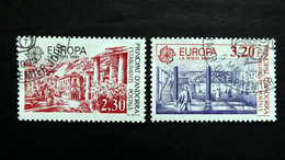 Andorra Franz. 409/10 Oo/ESST, EUROPA/CEPT 1990, Alte Post, Neue Post In Andorra La Vella (seit 1990) - Oblitérés