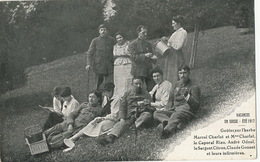 Vacances Suisse Eté 1917 Guerre Rameau D' Olivier Marcel Charlat, Caporal Riau, André Odoul, Sergent Citron , Infirmiere - Au