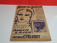 Musique & Partitions > Chansonniers > Rita Ma Gitane -Paroles Cyrleroy & A. De Berry -Musique F. Gardoni & P. Roustan - Compositeurs De Comédies Musicales