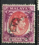 Malaya Penang 1949  40c King George Issue #18  Used - Penang