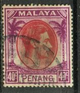 Malaya Penang 1949  40c King George Issue #18  Used - Penang