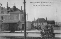 89-AINT-FLORENTIN- VIRGIGNY- LA GARE , PRISE DES VOIES ET L'HÔTEL DE LA GARE - Saint Florentin