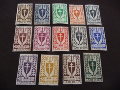 SERIE  TIMBRES  CAMEROUN   N  249  A  262    OBLITERES    COTE  9,00  EUROS - Used Stamps