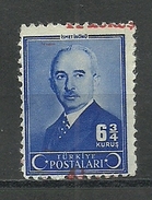 Turkey; 1943 Overprinted Postage Stamp, ERROR "Shifted Surcharge" - Nuovi