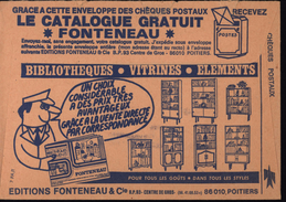 Enveloppe Publicitaire Catalogue Fontenau Poitiers Bibliothèque Vitrine Vintage Enveloppe CCP Chèques Postaux CH66 - 1961-....