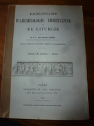 1906 Dictionnaire D'Archéologie Chrétienne,par Fernand Cabrol ATHENES - AZYES, Fascicule . XI - Archeology