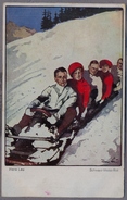 Hans Leu Schwarz-Weiss-Rot  SPORTS D' HIVER Course Bobsleigh About 1910y.  D512 - Leu, Hans