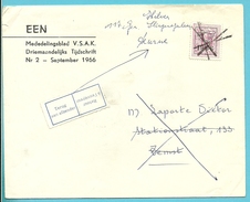 V772 (Preo) Op Brief, Ontwaard Met Croix De St ANDRE-stempel !!!!!!!!! , Naar ZEMST Met Strookje RETOUR - Typos 1951-80 (Chiffre Sur Lion)