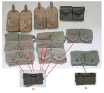 FSA 49/56 - Magazintaschen - Leder - Segeltuch - Armes Neutralisées