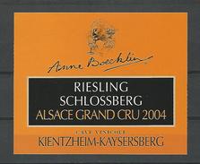 2004 ALSACE VIN  ANNE BOECKLIN RIESLING SCHLOSSBERG ALSACE GRAND CRU KIENTZHEIM - KAYSERSBERG NEUF QUALITÉ - Riesling