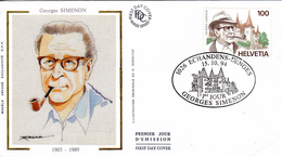 SUISSE FDC 1994 Georges Simenon Ecrivains - FDC