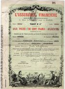 VP9734 - PARIS 1880 - Titre - Police - L'Assurance Financière - Bank En Verzekering