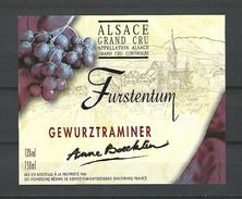 ALSACE VIN  ANNE BOECKLIN GRAND CRU  FURSTENTUM GEWURZTRAMINER CAVE KIENTZHEIM KAYSERBERG NEUF QUALITÉ - Gewurztraminer