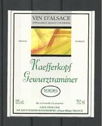 1995  ALSACE VIN  KAEFFERKOPF GEWURZTRAMINER  CAVE KIENTZHEIM KAYSERSBERG NEUF QUALITÉ - Gewurztraminer