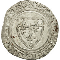 Monnaie, France, Charles VI, Blanc Guénar, Sainte-Ménéhould, TTB+, Billon - 1380-1422 Charles VI The Beloved