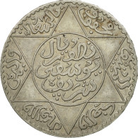 Monnaie, Maroc, Yusuf, 1/2 Rial, 5 Dirhams, 1913, Bi-Bariz, Paris, SUP, Argent - Marokko