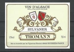 VIN D'ALSACE  SYLVANER  THOMANN  CAVE EGUISHEIM   NEUF QUALITÉ - Vin De Pays D'Oc