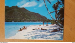 MOOREA SUR LE MOTU EN FACE DU CLUB MEDITERRANEE Carte Postale Neuve Années 70 Très Bon état Dos Partagé - Polynésie Française