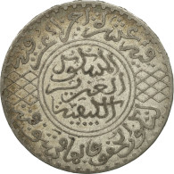 Monnaie, Maroc, 'Abd Al-Aziz, 1/2 Rial, 5 Dirhams, 1903, Paris, TTB, Argent - Marokko