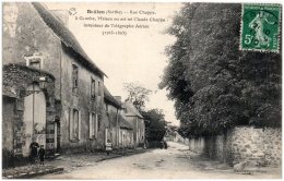 72 BRULON - Rue Chappe - A Gauche, Maison Ou Est Né Claude Chappe Inventeur Du Télégraphe Aérien    (Recto/Verso) - Brulon