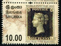 SA0369 Sri Lanka 2015 Black Penny Stamp On Stamp 1v MNH - Sri Lanka (Ceylon) (1948-...)