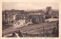 93-EPINAY-SUR-SEINE- VUE PANORAMIQUE DU QUARTIER DE LA GARE  " EPINAY VILLETANEUSE " - Autres & Non Classés