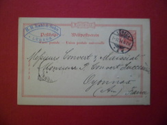 Entier Carte Postale 47-CP1941 H.H. Kahl & SohnLubeck 1/11/18494 à Oyonnax Le 13/11/1894  B/TB - Enteros Postales