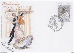 FRANCE 2017 Fête Du Timbre 2017 : La Danse / Valse Walzer - Carte FDC 1er Jour Cachet ILLZACH (68) - 2010-2019