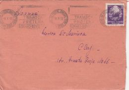 REPUBLIC COAT OF ARMS, STAMPS ON COVER, 1952, ROMANIA - Lettres & Documents