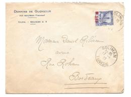 LETTRE DE  SOLIMAN  ...TUNISIE POUR BORDEAUX  FRANCE  1938...  N°182...TBE - Brieven En Documenten