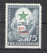 TRIESTE B 1953 CONGRESSO ESPERANTO 15 D. * LNH - Neufs