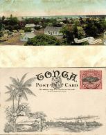 Tonga Islands, NUKUALOFA, Panorama (1909) Pre-Printed Stamp - Tonga