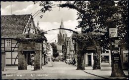 Germany, SOEST I. Westf., Am Jakobitor, V.W. Volkswagen VW Beetle Car (1960s) - Soest