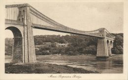 Wales, MENAI BRIDGE, Suspension Bridge (1920s) - Anglesey