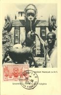 French Sudan, A.O.F., Mali, BAMAKO, Native Art Fountain (1954) Stamp - Malí
