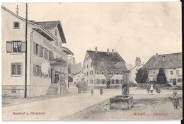 HINWIL: Dorfplatz Mit Gasthof Hirschen 1908 - Dorf