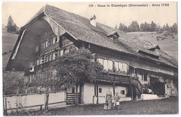 DIEMTIGEN: Bauernhaus Von 1762 Mit Familie ~1910 - Diemtigen