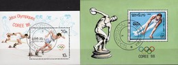 Sommer-Olympia Seoul 1988 Laos Block 115+121 O 4€ Leichtathletik Sprint Turnen Ss Olympic Blocs Sport Sheets Bf Lao - Summer 1988: Seoul