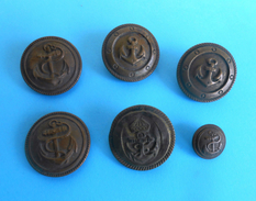 AUSTRIA-HUNGARY NAVY (K.u.K. Kriegsmarine) Old Buttons *  Österreich-Ungarn Austro-hongrois Marine Marina Army Armee - Botones