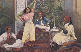 Carte Postale : Types  Egypte   Native Danse  Dans Indigène    Timbre Alexandrie - Persons