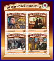CENTRAL AFRICA 2017 ** 500th Anniversary Of Reformation Martin Luther M/S - OFFICIAL ISSUE - DH1714 - Theologians