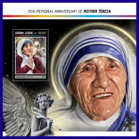 SIERRA LEONE 2017 ** Mother Teresa Mutter Teresa Mere Teresa S/S - OFFICIAL ISSUE - DH1714 - Mère Teresa