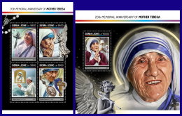 SIERRA LEONE 2017 ** Mother Teresa Mutter Teresa Mere Teresa M/S+S/S - OFFICIAL ISSUE - DH1714 - Mère Teresa