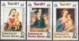 Nouvelles Hebrides 1977 Michel 502 - 504 Neuf ** Cote (2005) 2.20 Euro Noël Tableaux - Unused Stamps